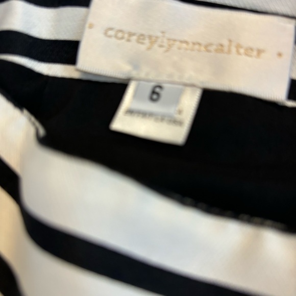 Anthropologie Corey Lynn Calter Black and White Striped Pencil Skirt - Picture 2 of 7